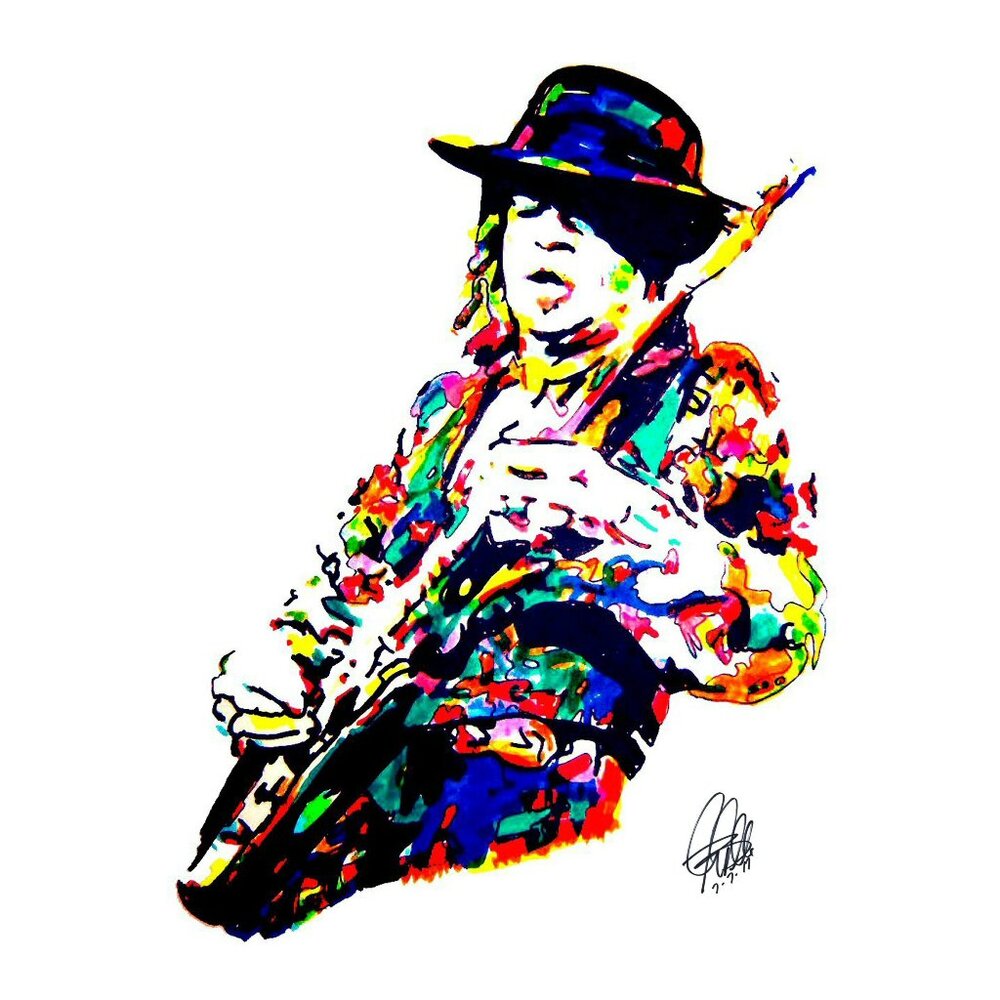 Stevie Ray Vaughan SRV Electric Blues Music Poster Print Wall Art 13x19